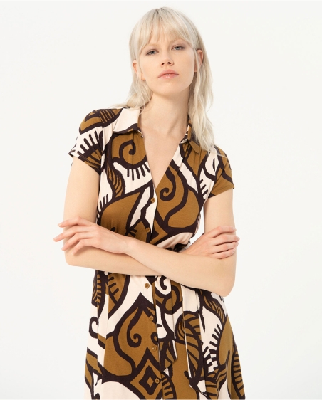 VESTIDO CORTO ESTAMPADO SURKANA 524TICE716