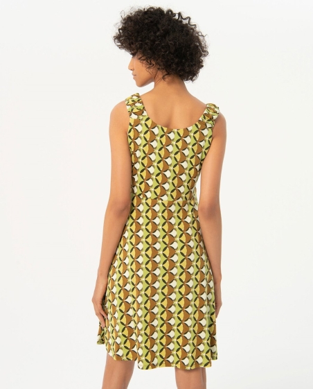 VESTIDO CORTO ESTAMPADO TIRANTES SURKANA 524TAON723