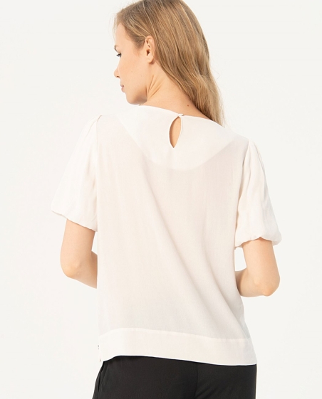 BLUSA MANGA ABULLONADA LISA SURKANA 514ESPA122