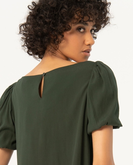 BLUSA MANGA ABULLONADA LISA SURKANA 514ESPA122