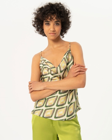 TOP TIRANTE ESTAMPADO VERDE 524TISA021 SURKANA
