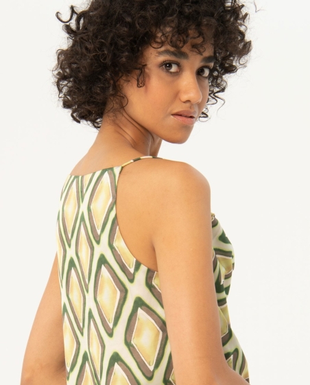 TOP TIRANTE ESTAMPADO VERDE 524TISA021 SURKANA