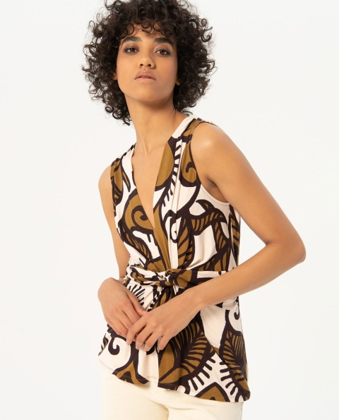 BLUSA TIRANTE NUDO ESTAMPADA 524TICE011 SURKANA