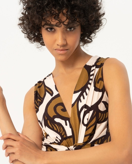 BLUSA TIRANTE NUDO ESTAMPADA 524TICE011 SURKANA