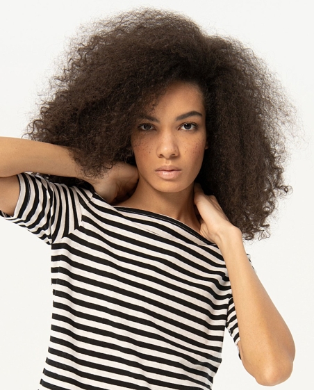 CAMISETA RAYAS CUELLO BARCO 524FUSA013 SURKANA