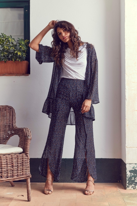 PANTALON MUJER GASA ABIERTO ESTAPAMDO LYLU 29108 2