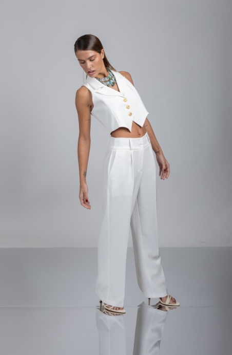 PANTALON MUJER PINZAS PALAZZO EH3160