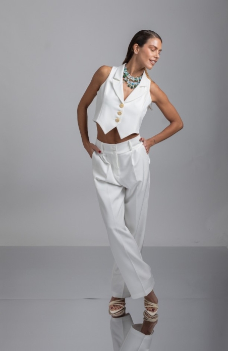 PANTALON MUJER PINZAS PALAZZO EH3160