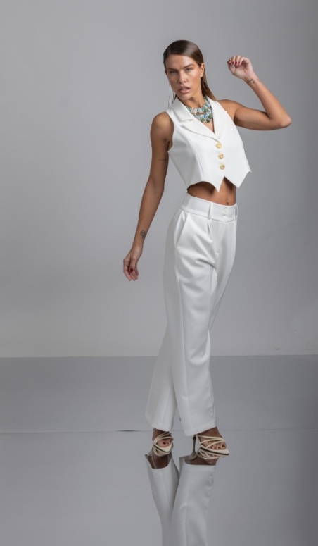 PANTALON MUJER PINZAS PALAZZO EH3160