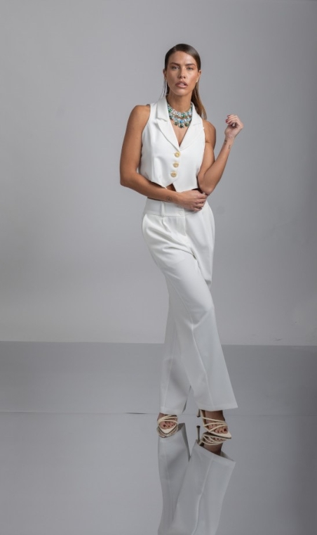 PANTALON MUJER PINZAS PALAZZO EH3160