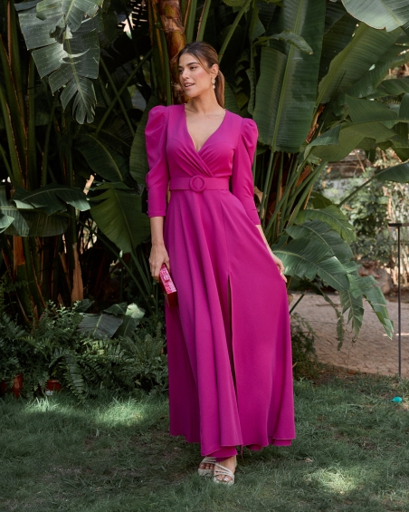 VESTIDO M/L LARGO VUELO