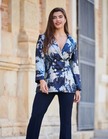 TRAJE PANTALON COMBINADO CHAQUETA DEGRADEE 6600