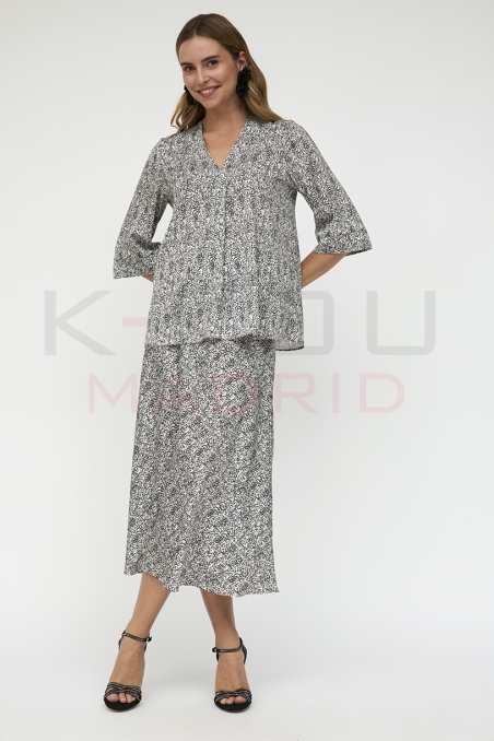 FALDA LARGA RASO PUNTOS K-KOU 80600AURA