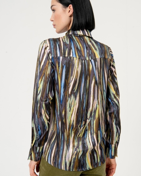 BLUSA M/L RASO ESTAMP