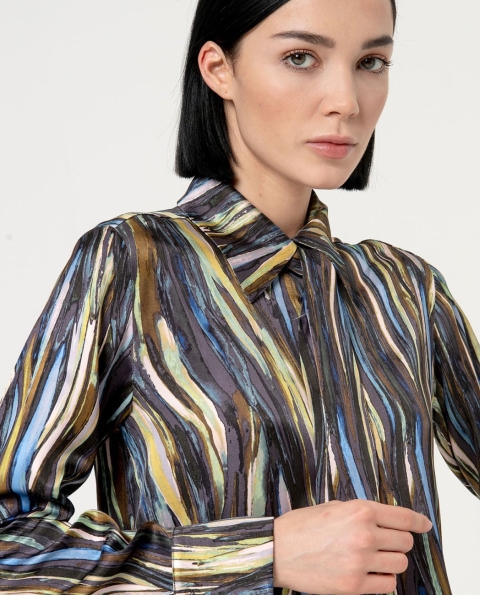 BLUSA M/L RASO ESTAMP