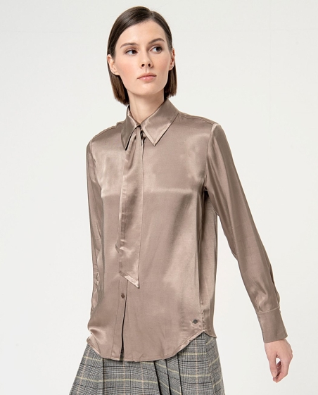BLUSA M/L RASO LISA