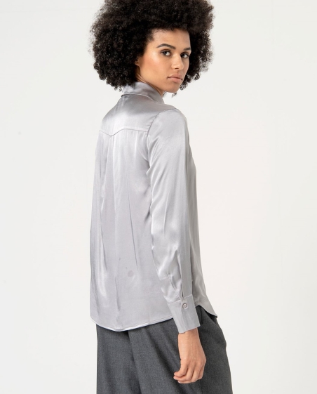 BLUSA M/L RASO LISA