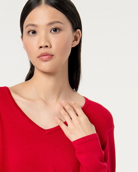 JERSEY CHICA PICO LISO ROJO SURKANA 554DITI231