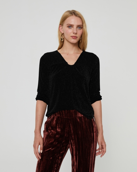 TOP BRILLO LAME MANGA LARGA PAZ TORRAS 86047 2