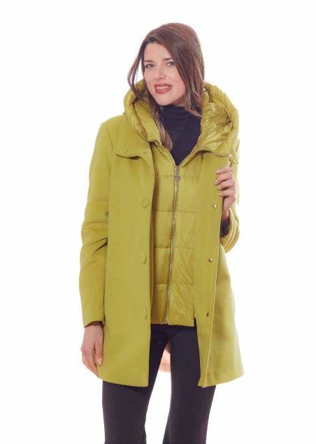 CHAQUETÓN COMBINADO CON ACOLCHADO CAPUCHA 050MARCIA