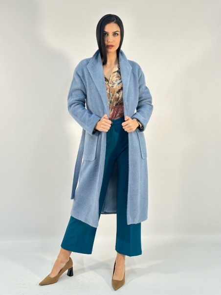 ABRIGO MUJER PELO CON CINTO DK230