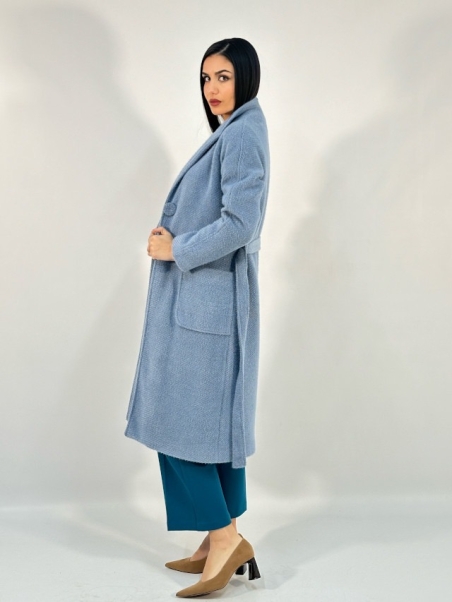 ABRIGO MUJER PELO CON CINTO DK230