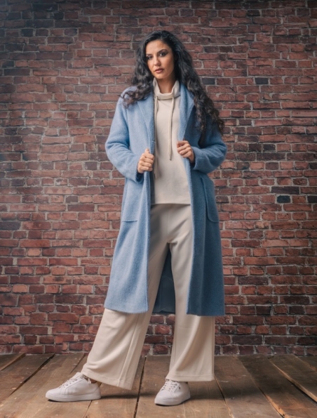 ABRIGO MUJER PELO CON CINTO DK230