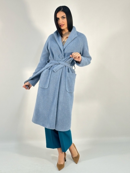 ABRIGO MUJER PELO CON CINTO DK230