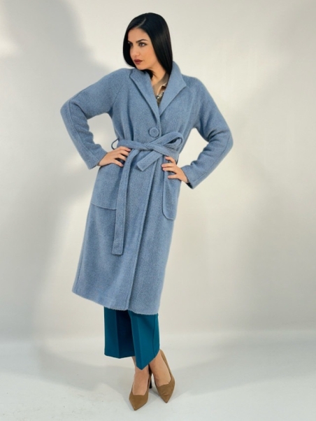 ABRIGO MUJER PELO CON CINTO DK230