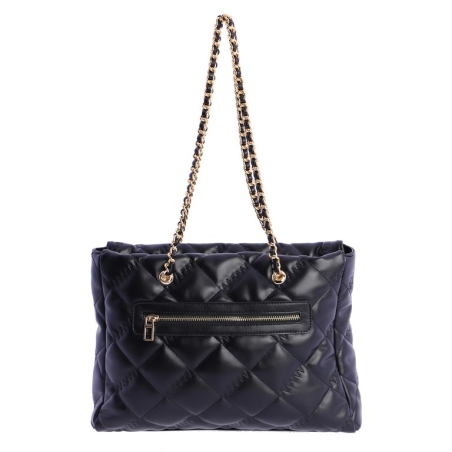 BOLSO NEGRO  ACOLCHADO GRANDE CADENA DORADA DON ALGODON 7826