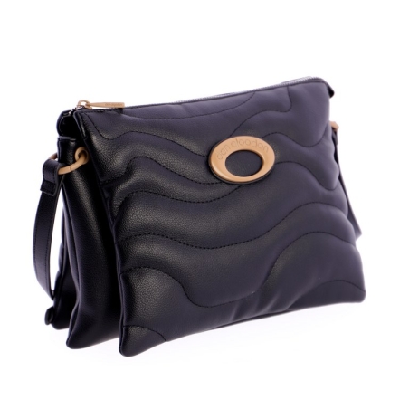 BOLSO NEGRO BANDOLERA DON ALGODON 7856
