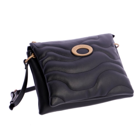 BOLSO NEGRO BANDOLERA DON ALGODON 7856
