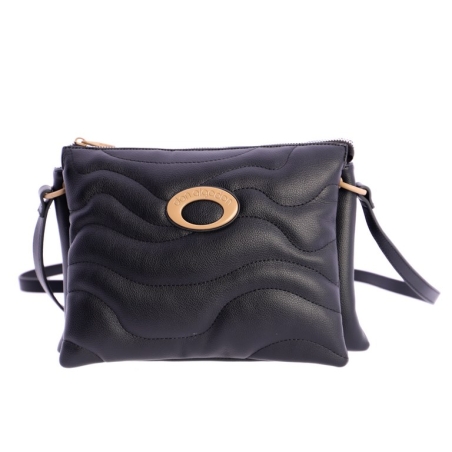 BOLSO NEGRO BANDOLERA DON ALGODON 7856