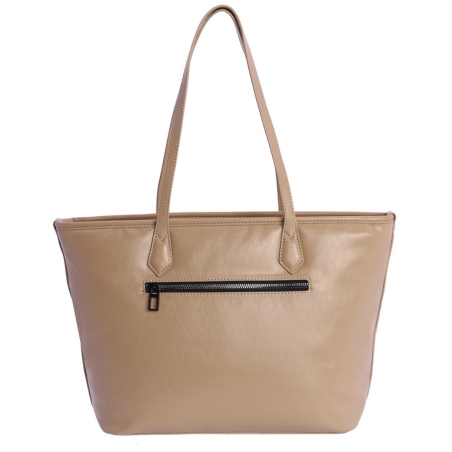 BOLSO SHOPPER BEIG CHAROL DON ALGODON 7843