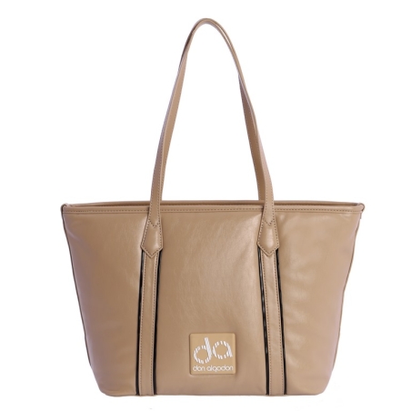 BOLSO SHOPPER BEIG CHAROL DON ALGODON 7843