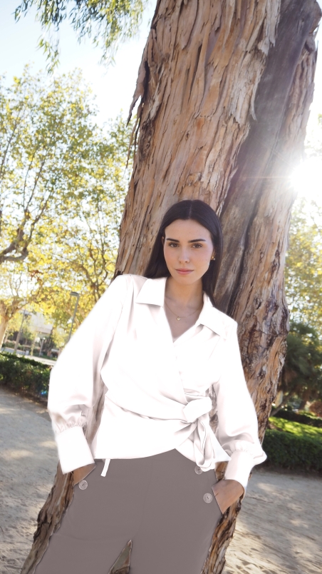 BLUSA CRUZADA PAOLA LE GODET 2549