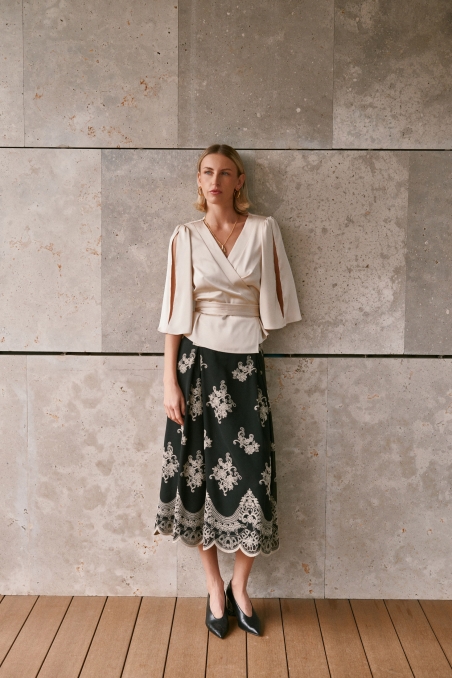 BLUSA CRUZADA RASO LAMUSA CAMILA