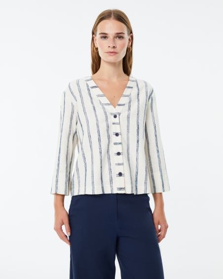 CHAQUETA RAYAS LINO PAZ TORRAS 51848