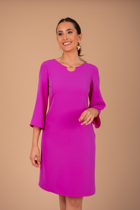 VESTIDO LISO MANGA FRANCESA 8410