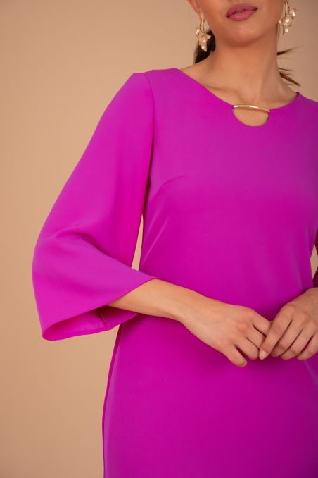 VESTIDO LISO MANGA FRANCESA 8410