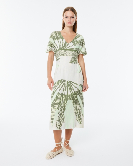 VESTIDO ESTAMPADA MIDI PAZ TORRAS 31148