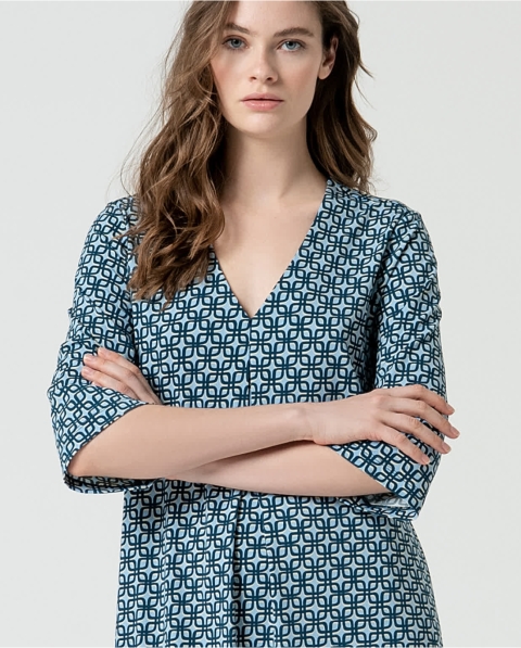 VESTIDO DIBUJO PLIEGUE SURKANA 515ODET711 2