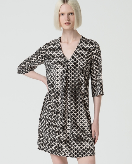 VESTIDO DIBUJO PLIEGUE SURKANA 515ODET711