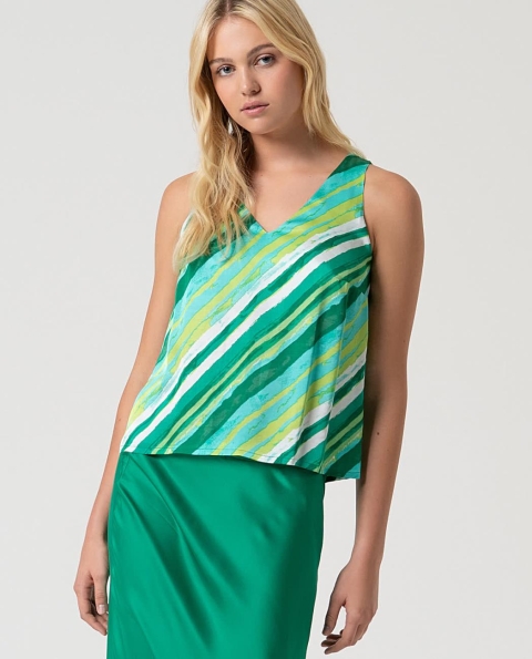BLUSA TIRANTE ESTAMPADO DIAGONAL SURKANA 525ORSA024
