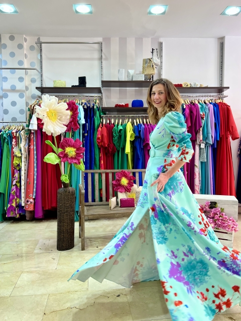 VESTIDO ESTAMPADO LARGO VUELO MARTA EN BRASIL L119E