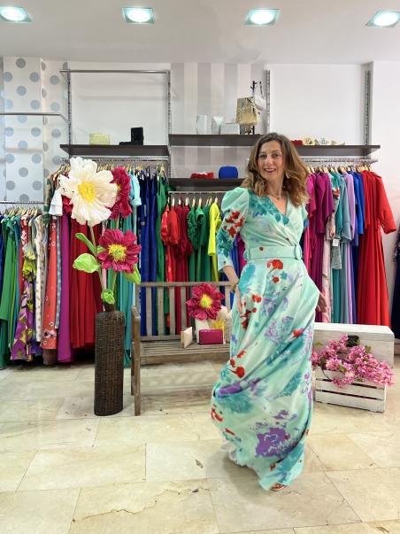 VESTIDO ESTAMPADO LARGO VUELO MARTA EN BRASIL L119E