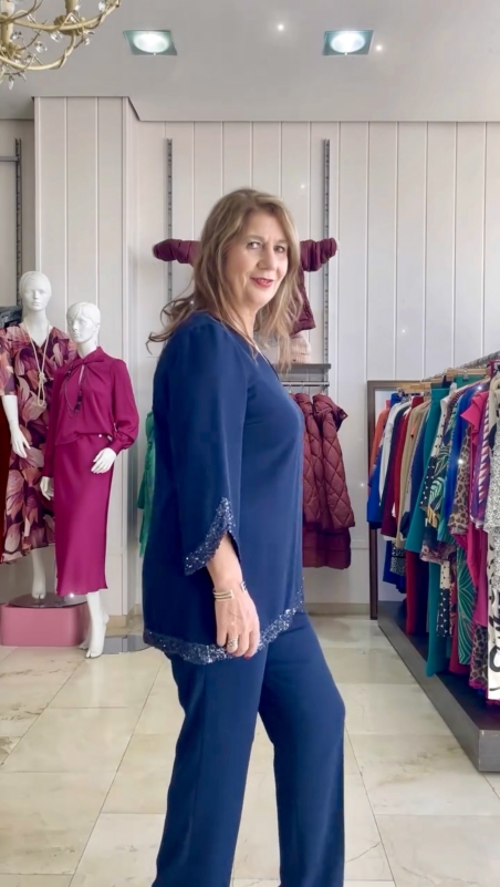 TRAJE DE PANTALON LENTEJUELAS 29003