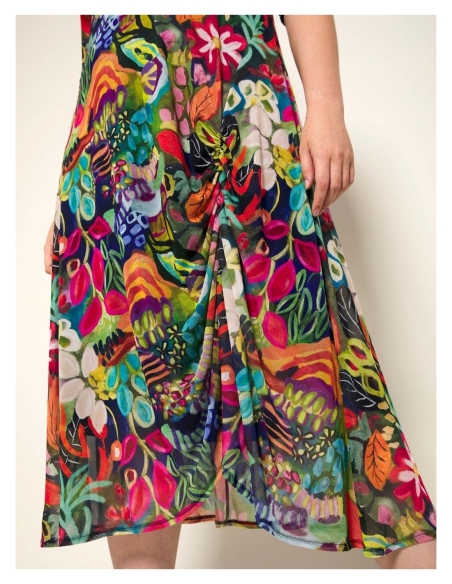 VESTIDO LARGO TUL ESTAMPADO ANVITO 4712