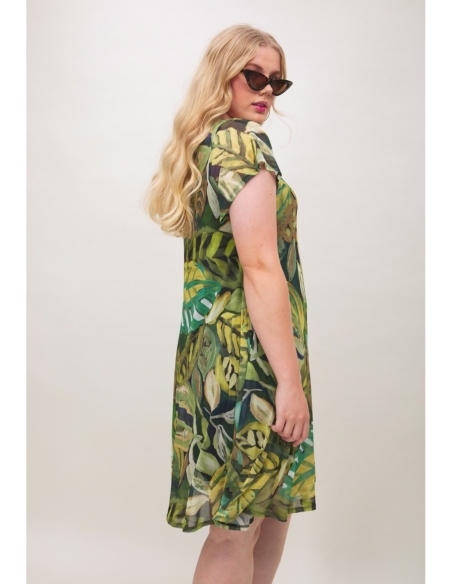 VESTIDO M/C TUL ESTAMP