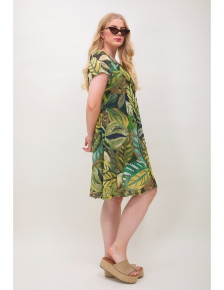 VESTIDO M/C TUL ESTAMP